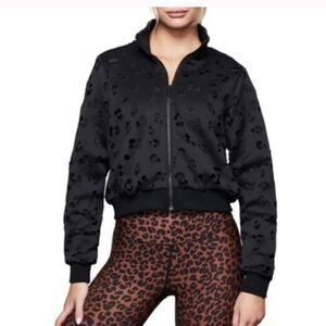 Good American LASER SCUBA CROP JACKET Black Size 1 / Small